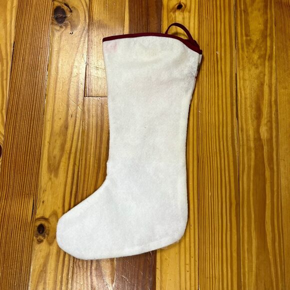 Vintage Satin Christmas Stocking Victorian Style Teddy Santa Horse Giordano 18” - Picture 3 of 13